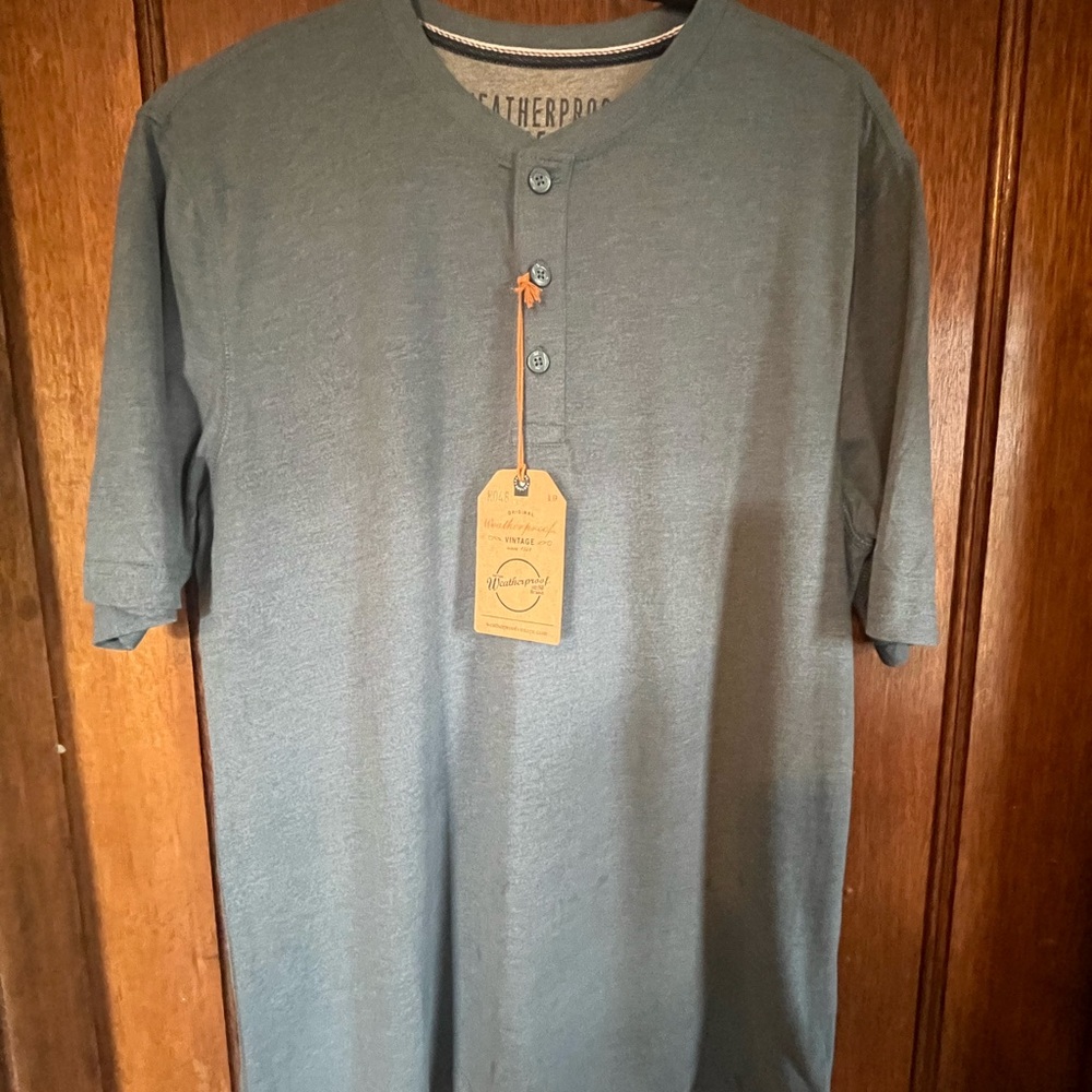 Weatherproof Blue Casual Button Down Shirt